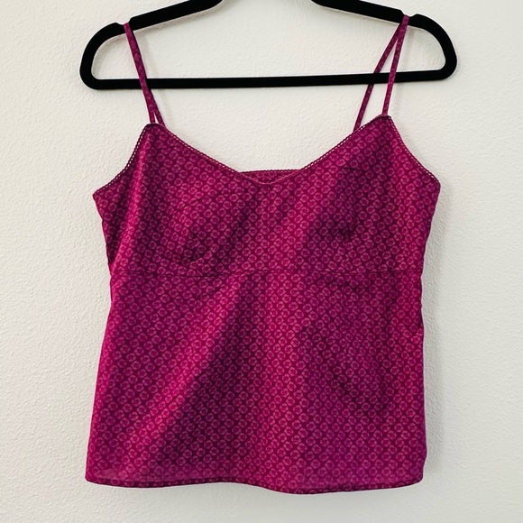 Old Navy Magenta Patterned Camisole Tank - Picture 1 of 6